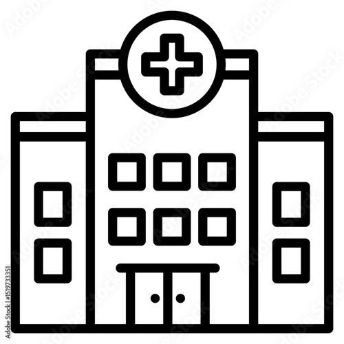 Hospital line icon