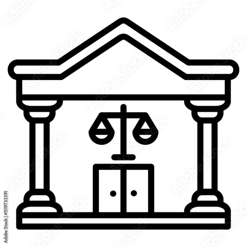 Courthouse line icon