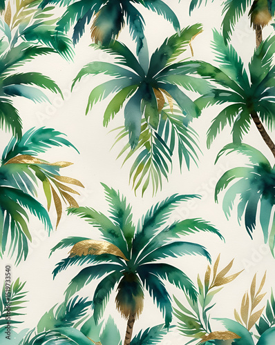 topical fruit coconut background pattern 