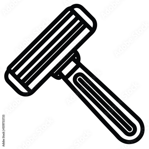 razor icon Simple thin line stroke vector