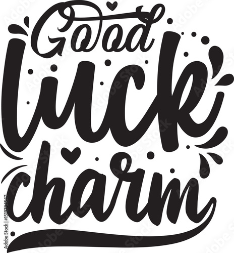 Good luck charm black vector design File