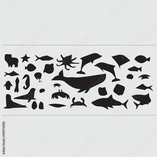 fish_group_vector_image