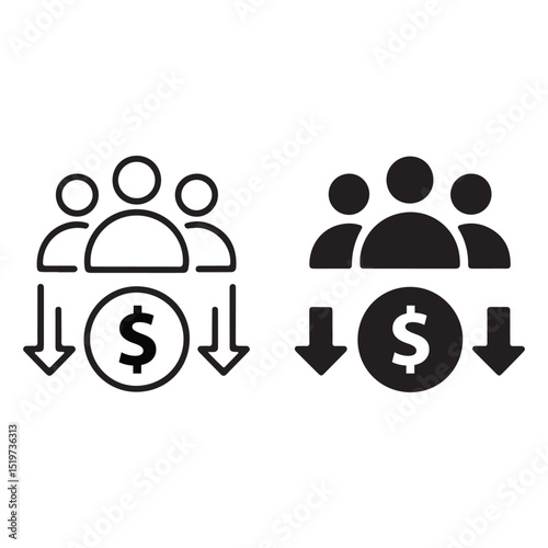 Elegant icon set for mobile app user experience design