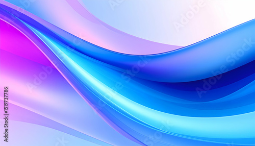 Soft, flowing abstract waves in blue and pink hues creating a calming visual effect.