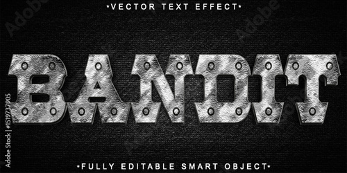 Bandit Outlaw Robber Thief Rogue Fully Editable Smart Object Text Effect