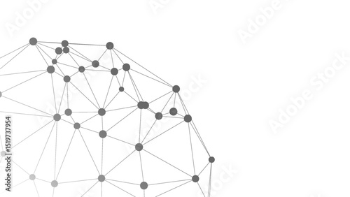 Wireframe mesh polygonal element. Sphere with connected lines and dots.  3d geometric vector background for business or science presentation.