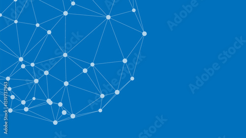 Wireframe mesh polygonal element. Sphere with connected lines and dots.  3d geometric vector background for business or science presentation.