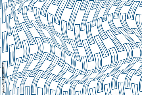 simple abstract blueberry color geometric half line wavy distort pattern wavy blue line art