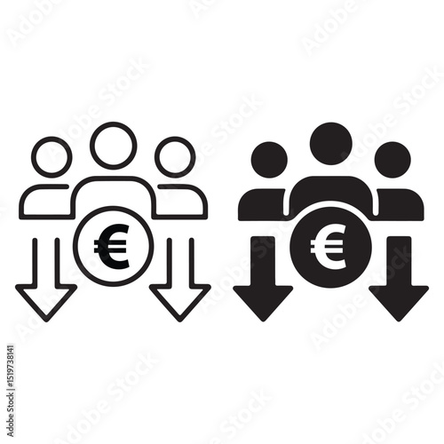 Elegant icon set for mobile app user experience design