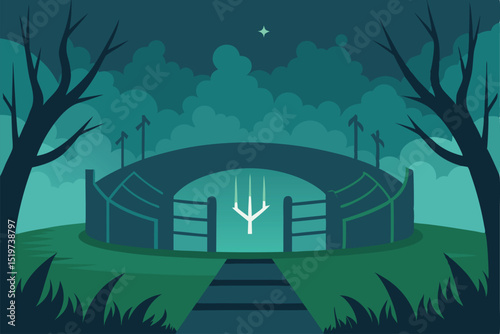 house in the forest background
