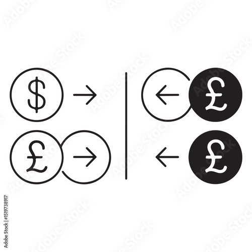 Elegant icon set for mobile app user experience design