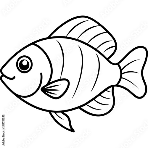 Aquatic Elegance Fish Vector Art