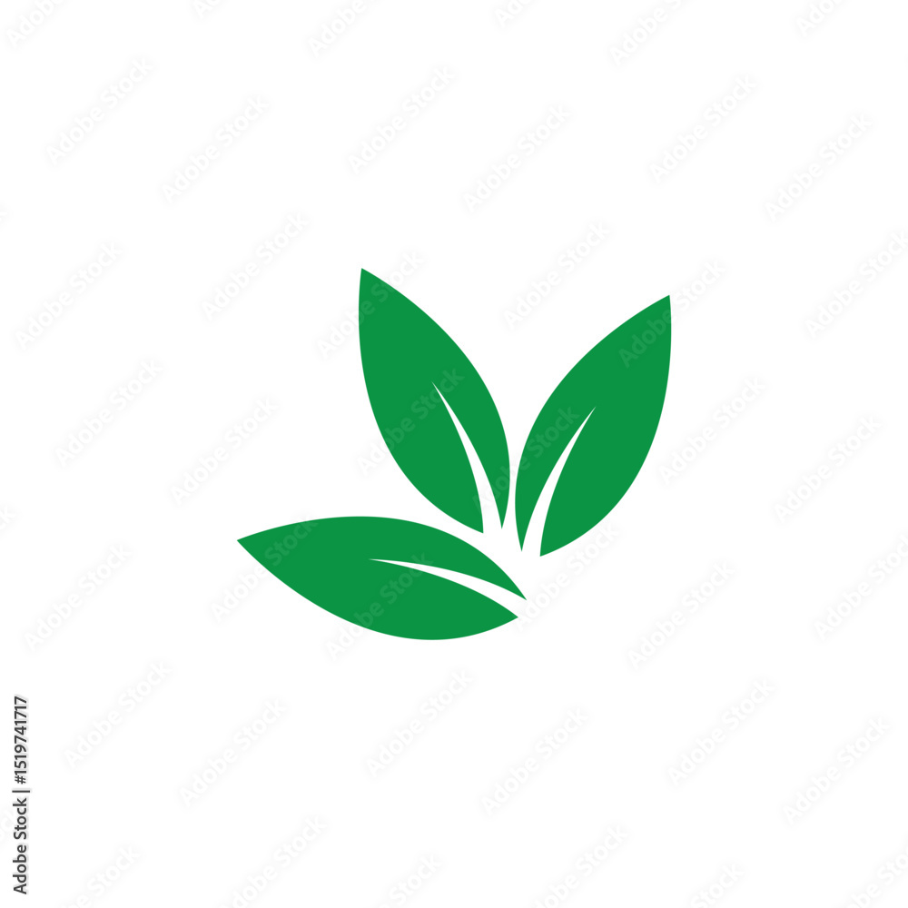 Leaf green logo and symbol vector Leaf green logo and symbol vector