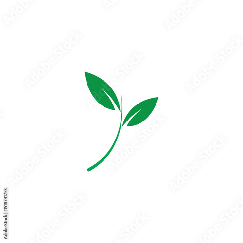 Leaf green logo and symbol vector