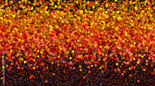 Colorful Abstract Pattern of Dots in Bright Shades of Red and Yellow