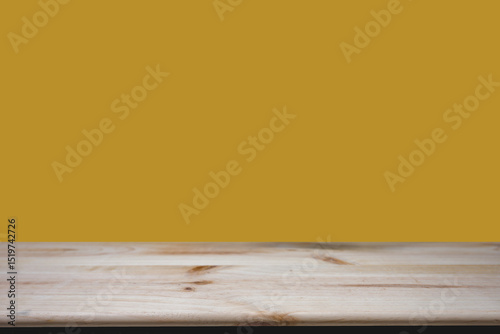 Empty marble top table with coloured background for product display.