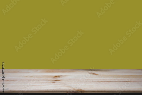 Empty marble top table with coloured background for product display.