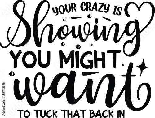 Crazy showing funny black and white design File