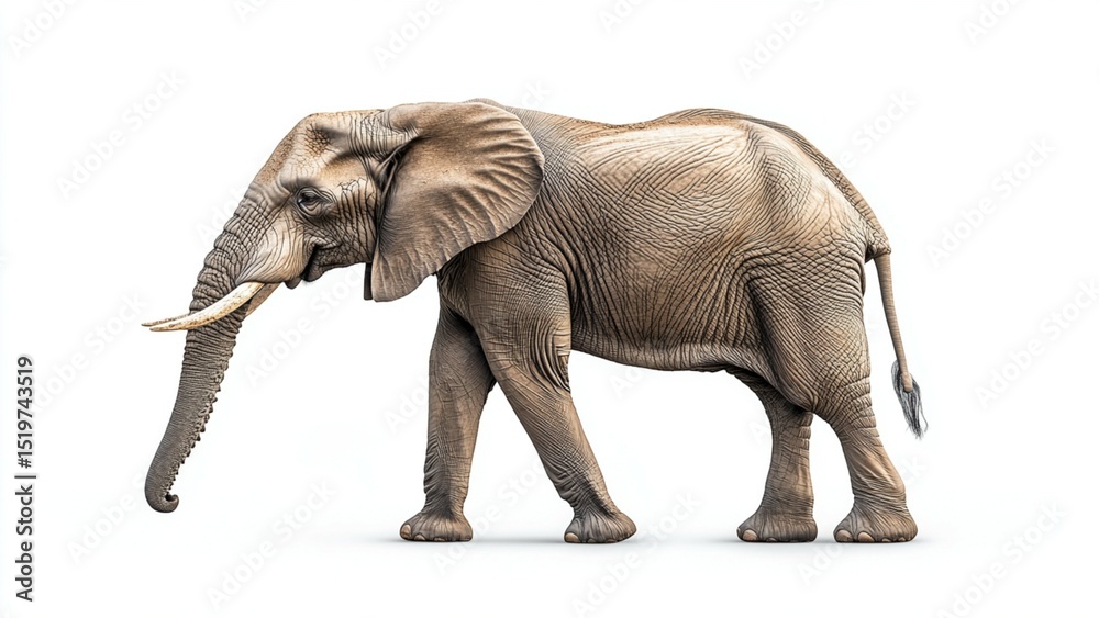 Fototapeta premium elephant isolated on white