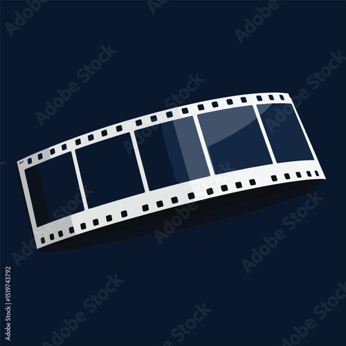 Film strip frame. Cinema tape. Photo negative, filmstrip. Movie black seamless vector illustration on white background for cinema-themed projects, movie posters and photographic albums
