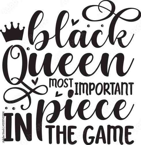 Black queen most important piece design File