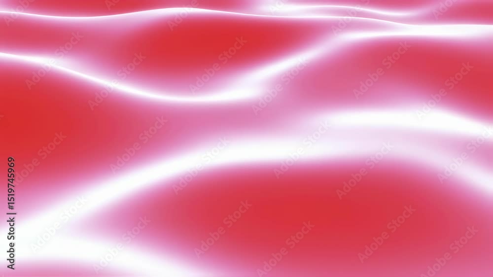Flowing red waves with glowing highlights creating dynamic ripple motion
