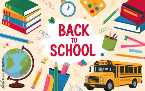 A Colorful Back to School Illustration  Celebrating Education and New Beginnings