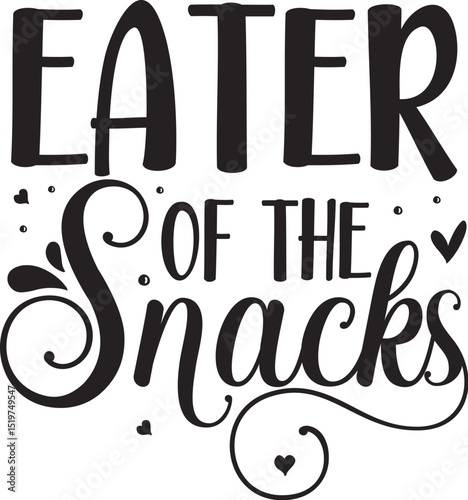 Eater of the snacks black vector design File