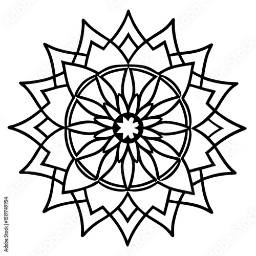 Elegant Starry Mandala Design