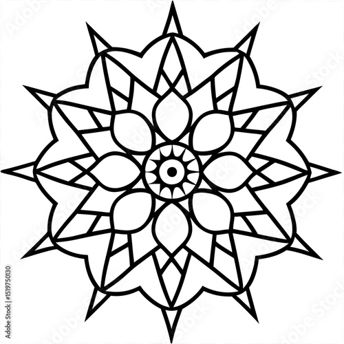 Elegant Starry Mandala Design