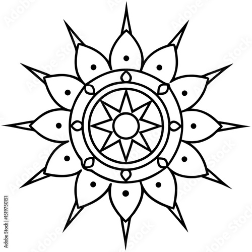 Elegant Starry Mandala Design