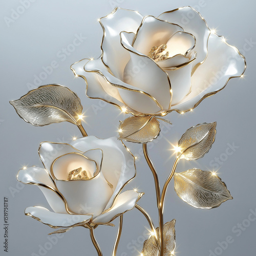 golden rose petals
