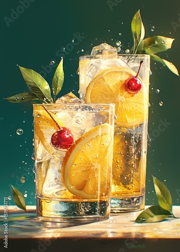 A refreshing glass of lemon juice