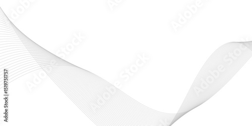 Abstract white and grey background with technology business wave lines. Abstract background with a wave curve lines. Frequency sound wave line and technology concept background.	