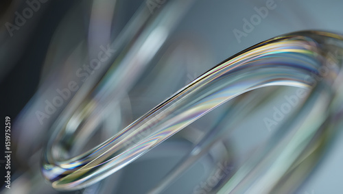 Abstract Glass Curve A Subtle Play of Light and Reflection Creating a Modern and Elegant Visual Element