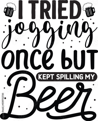 Funny jogging beer spilling design quote File