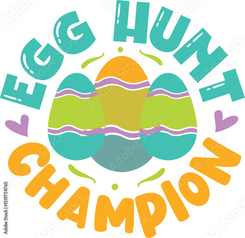 Egg hunt champion celebration easter design File