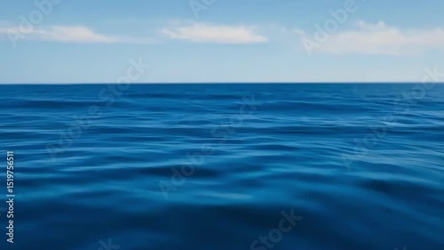 Wallpaper Mural Scenic ocean view with soft waves and a wide open blue sky Torontodigital.ca