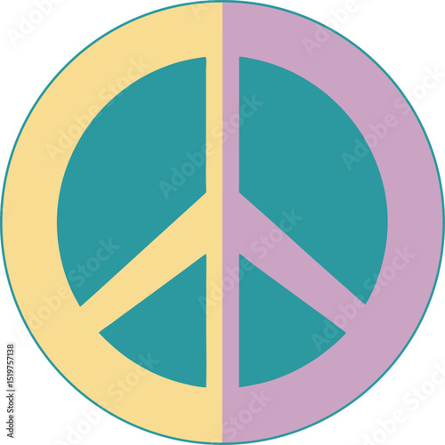 Peace sign vector illustration icon symbol for freedom and love