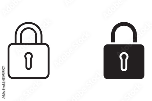 icon lock set. encoded security. system guarding