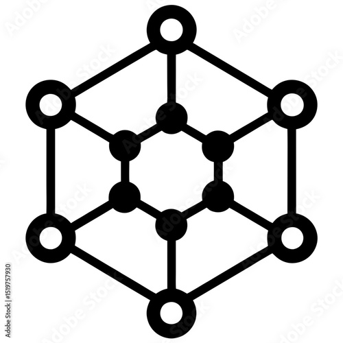 Abstract network structure graphic design element