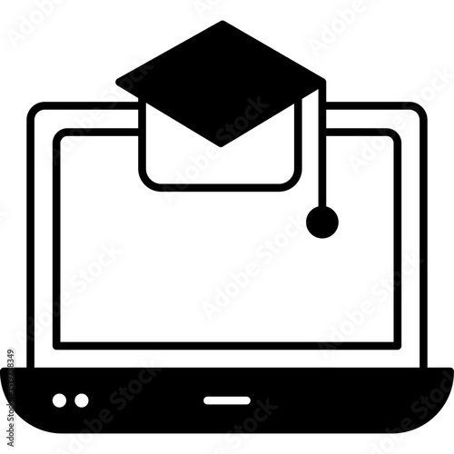 Elearning Online Education Fill Icon