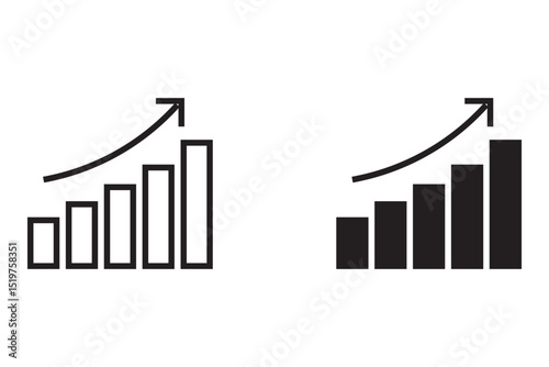 Benchmark size icon set. Dashboard rating, service business progress. Benchmark icon.