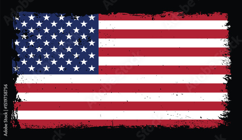 Grunge American Flag Design