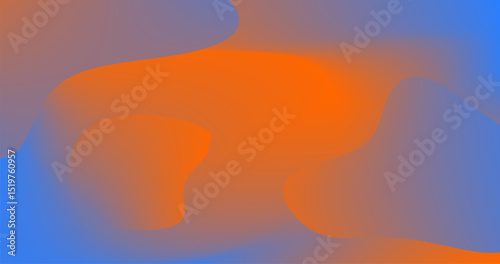 Orange Blue Gradient Abstract background with dynamic shape Vector illustration for wallpaper, web page background, book cover