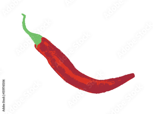 Charcoal style vector doodle chili pepper and jalapeno. Hand drawn symbol for food labels, cosmetic packaging, kitchen decor, and extended license design projects.