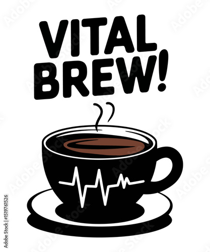 Vital Brew Best coffee t-shirt design, Coffee typography T shirt, coffee lovers t-shirt design,National coffee day vector t-shirt,typography t shirt design,