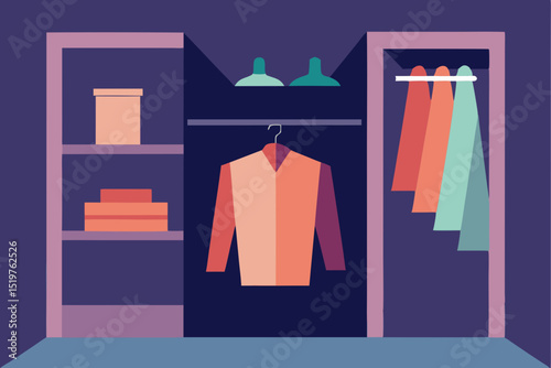 vector illustration of clothes hangers