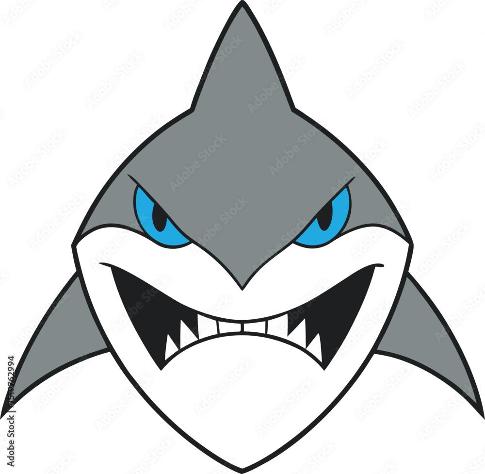 Fierce Shark Mascot Logo Vector for Sports and Gaming Fierce Shark Mascot Logo Vector for Sports and Gaming