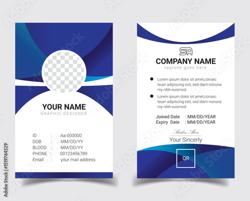 Professional ID Card Template Employee Id card Office Id card for your company 23